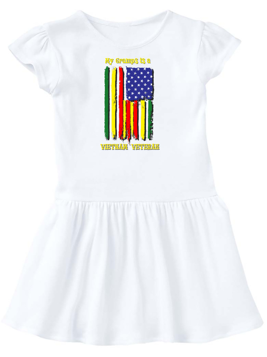 Inktastic My Gramps is a Vietnam Veteran Gift Toddler Girl Dress